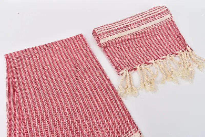 Monogrammed Hand Towel, 40x18 Cotton Striped Towel, Best Wedding Gift, Personalized Gifts, Kitchen Towel, Employee Gifts, Beach Wedding Favor - 7