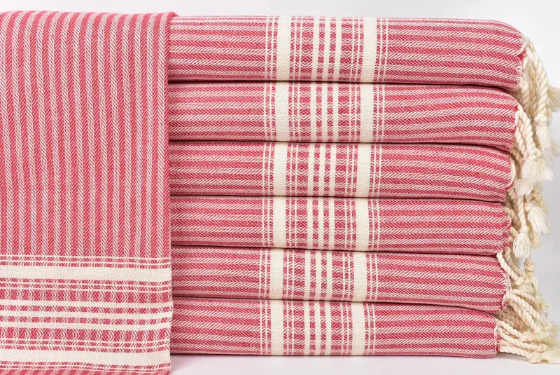 Monogrammed Hand Towel, 40x18 Cotton Striped Towel, Best Wedding Gift, Personalized Gifts, Kitchen Towel, Employee Gifts, Beach Wedding Favor - 1
