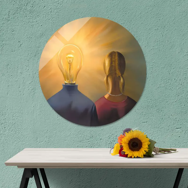 モダンな抽象的なライトシュールなキャンバスプリント - エレガントな家の装飾