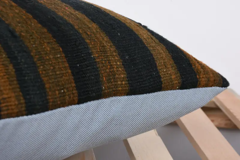 16x16 Brown Pillow, Wholesale Pillow Case, Throw Kilim Pillow, Pillow for Couch, Pillow, Hippie Throw Cushion, Vintage Kilim Throw Pillow - 7