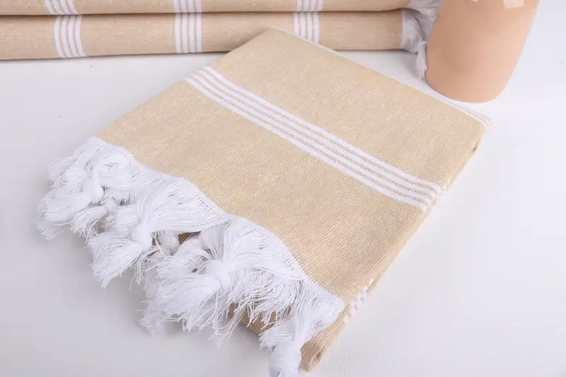 Sand-free towel, 70x30 Cotton Striped Towel, Wedding Day Gift For Bride, Personalized Wedding Gift, Spa Gift Towel, Monogram Beach Towel - 5