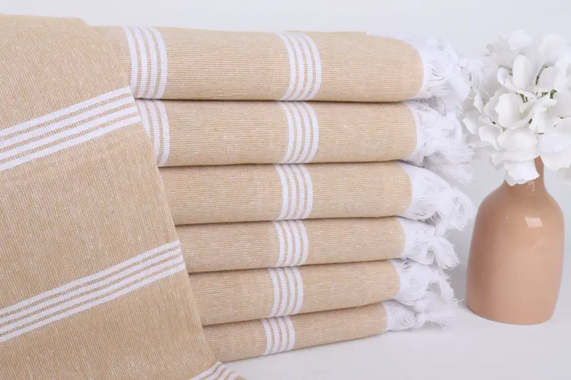 Sand-free towel, 70x30 Cotton Striped Towel, Wedding Day Gift For Bride, Personalized Wedding Gift, Spa Gift Towel, Monogram Beach Towel - 1