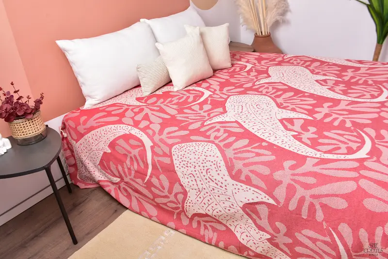 Lanza manta, regalo de inauguración de la casa, lanza mantas para el sofá, toalla de diseño de ballenas de algodón 100x92, manta tejida, mantel navideño - 7