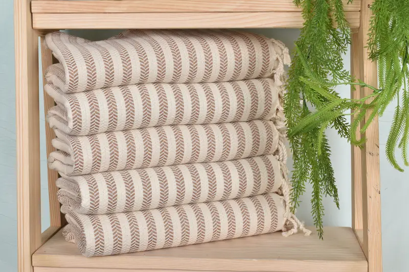 Anniversary Gift For Her, 70x40 Cotton Chevron Towel, Monogram Beach Towel, Luxury Beach Towel, Summer Towel, Turkish Towel Beach, Soft towel - 1