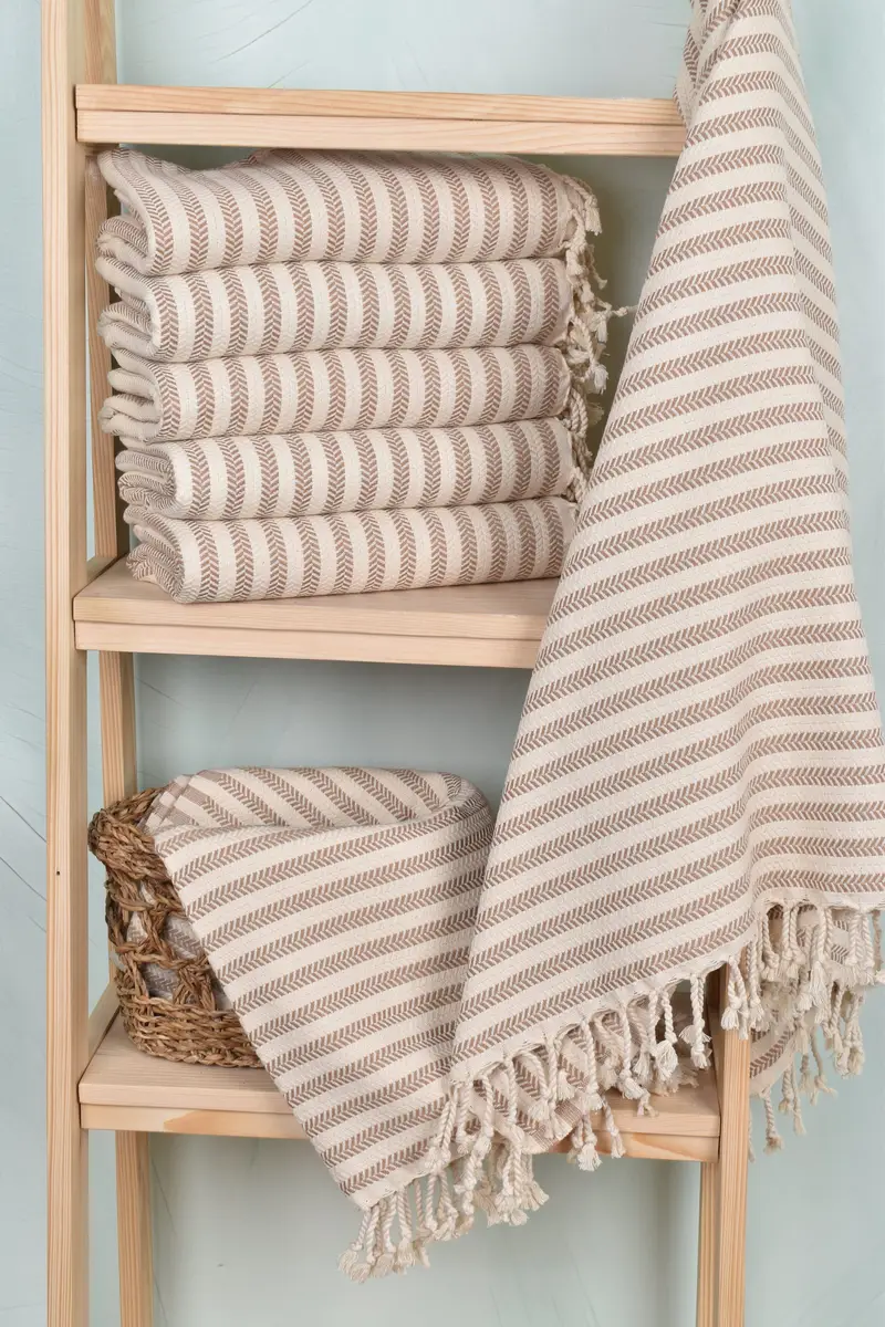 Anniversary Gift For Her, 70x40 Cotton Chevron Towel, Monogram Beach Towel, Luxury Beach Towel, Summer Towel, Turkish Towel Beach, Soft towel - 3