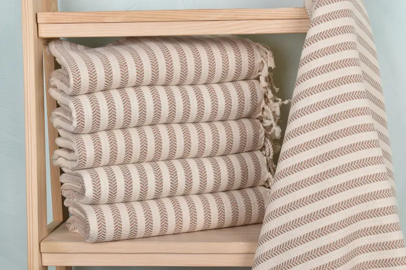 Anniversary Gift For Her, 70x40 Cotton Chevron Towel, Monogram Beach Towel, Luxury Beach Towel, Summer Towel, Turkish Towel Beach, Soft towel - 2