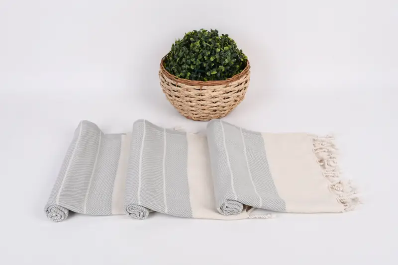 Regalo de novia, regalo de boda con tema de playa, toallas de baño pequeñas, toalla de cocina de monograma, regalo de inauguración de la casa, toalla a rayas de algodón 36x16, poca de cocina turca - 8