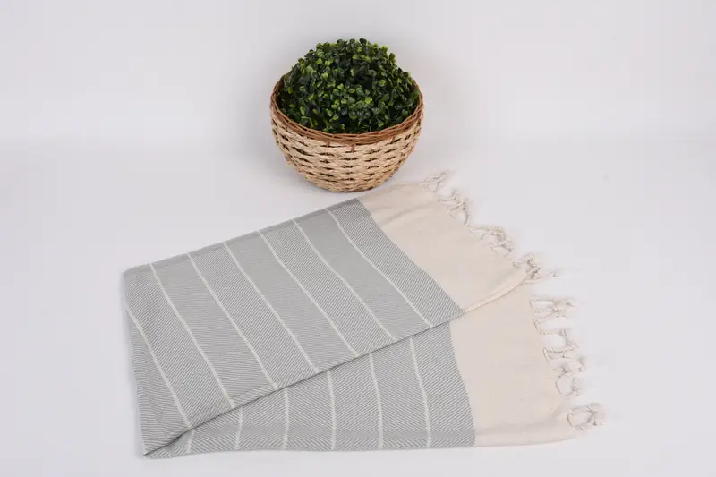 Regalo de novia, regalo de boda con tema de playa, toallas de baño pequeñas, toalla de cocina de monograma, regalo de inauguración de la casa, toalla a rayas de algodón 36x16, poca de cocina turca - 4
