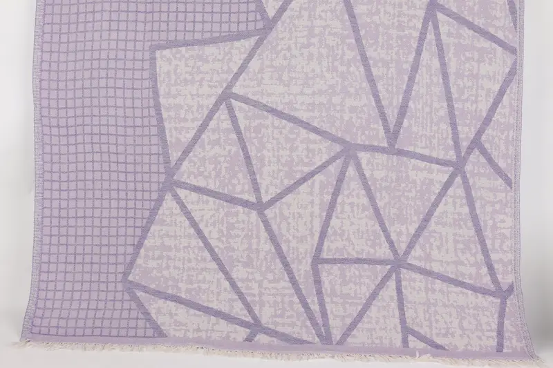 Lila Pamuk Havlu Kişiye Özel Türk Plaj Havlusu, 40x69 İnç