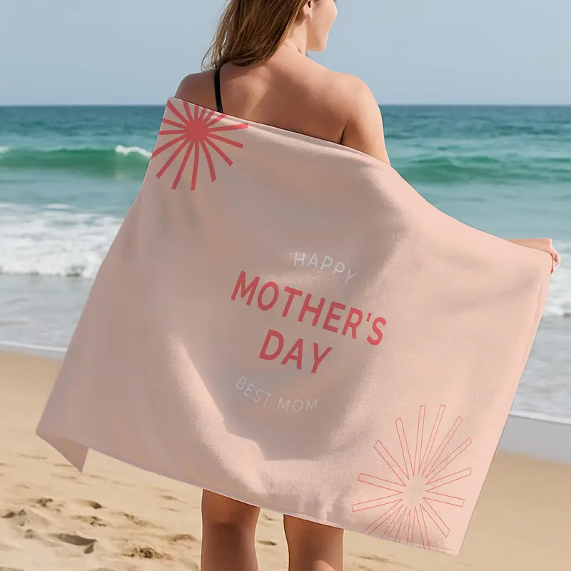 Organic Cotton Beach Towel, Soft and Absorbent, Perfect for Summer, Minimalist Design - 1