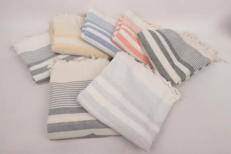 Best Friend Gift, 68x40 Cotton Striped Terry Towel, Embroidery Towels, Peshtemal Towel, Friends Beach Towel, Bridemaids Beach Towel, Cotton towel - 3