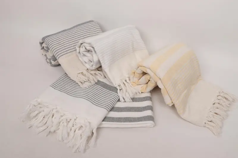 Best Friend Gift, 68x40 Cotton Striped Terry Towel, Embroidery Towels, Peshtemal Towel, Friends Beach Towel, Bridemaids Beach Towel, Cotton towel - 5
