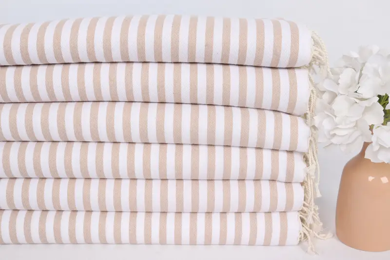 Wedding Day Gift For Bride, Gift For Him, Personalized Dish Towel, 40x18 Cotton Striped Towel, Xmas Gifts, Wedding Favors, Personalized Hand Towel - 3