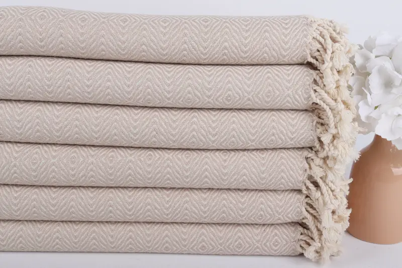 Turkish Bath Towel Set, Personalized Gifts, Personalize Gift, 70x40 Cotton Zigzag Diamond Towel, Pool Towels, Absorbent Turkish towel, Beach towel - 3