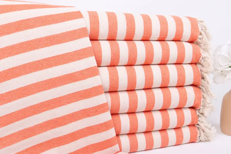 80x36 Cotton Striped Towel, Best Friend Gift Ideas, Thin towel, Soft and absorbent Turkish towel, Wedding Gift, Personalized Wedding Gift - 1