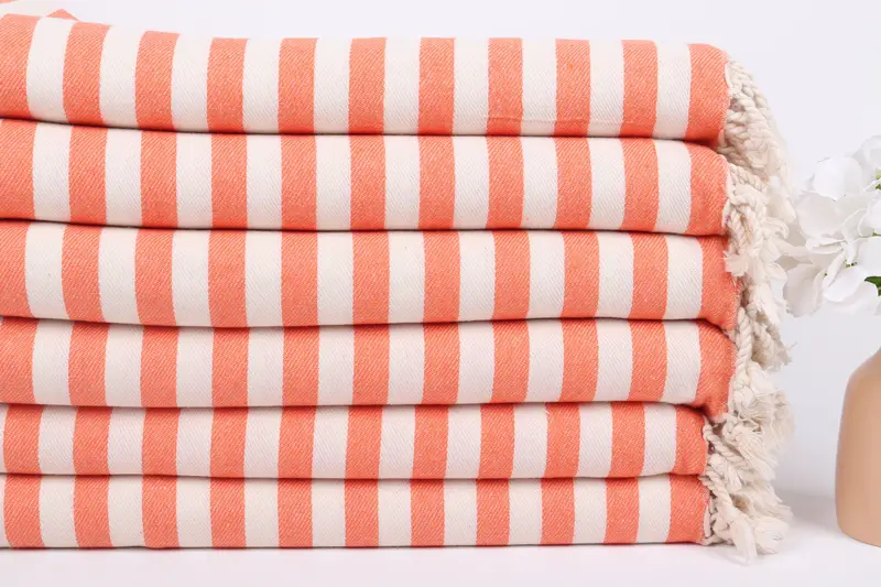 80x36 Cotton Striped Towel, Best Friend Gift Ideas, Thin towel, Soft and absorbent Turkish towel, Wedding Gift, Personalized Wedding Gift - 3