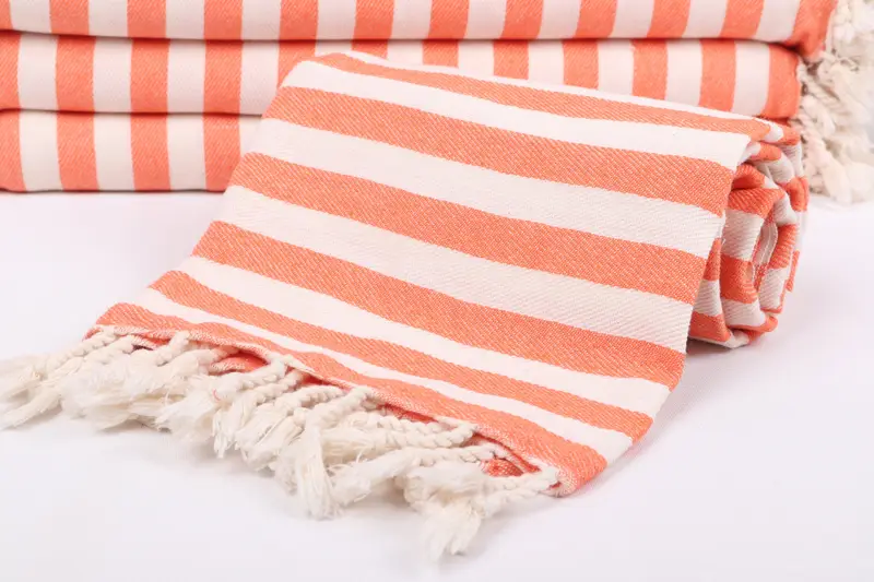 80x36 Cotton Striped Towel, Best Friend Gift Ideas, Thin towel, Soft and absorbent Turkish towel, Wedding Gift, Personalized Wedding Gift - 4