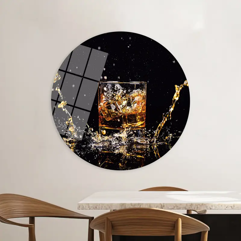 エレガントなブラックワインバーキャンバス - パブ用のプリントアートワーク