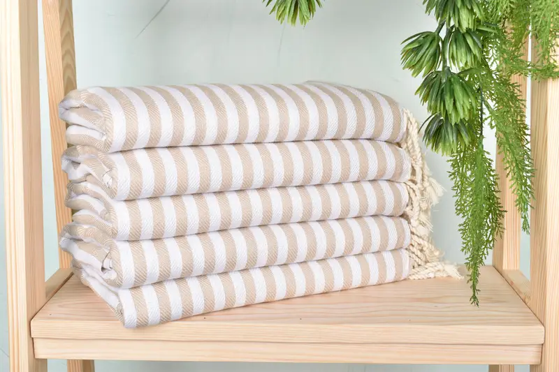 Turkish beach towel, Beach Towel Bulk, Engagement Gift, 70x40 Cotton Striped Towel, Mexico Bachelorette Party Gifts, Housewarming Gift - 2