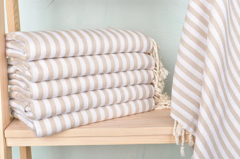 Turkish beach towel, Beach Towel Bulk, Engagement Gift, 70x40 Cotton Striped Towel, Mexico Bachelorette Party Gifts, Housewarming Gift - 1