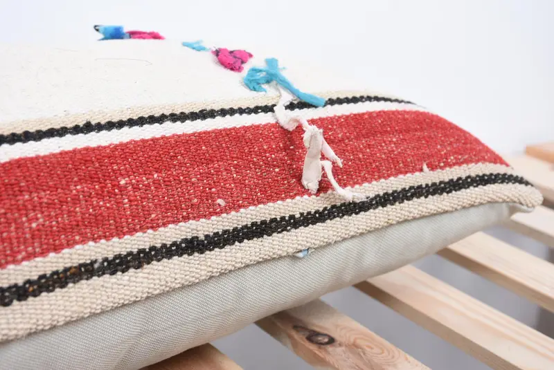 12x36 White Pillow Sham, Pillow, Vintage Kilim Throw Pillow, Authentic Cushion Cover, Interior Designer Pillow, Handmade Kilim Cushion - 7