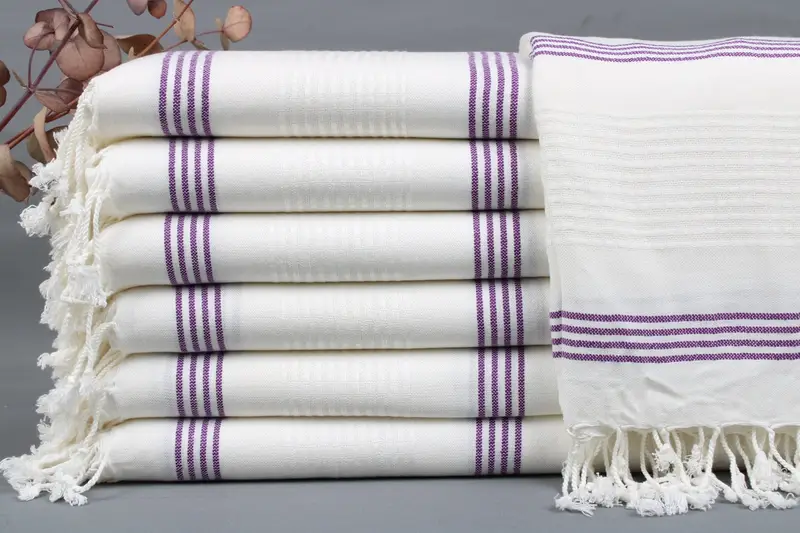 Personalized Striped Peshtemal Bath Towel, 36x67 Inches