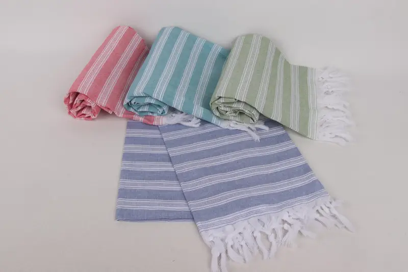 Bridesmaid Favors, 70x40 Cotton Striped Towel, Embroidery Towel, Turkish Bath Towel Set, Travel towel, Wedding Favors, Quick-dry peshtemal - 7
