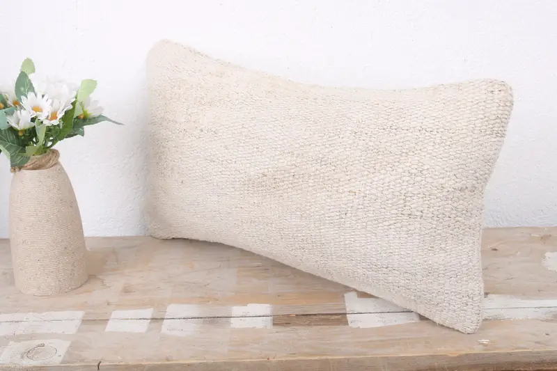 Throw Kilim Pillow, Handmade Kilim Cushion, Cushion Case, Pillow for Couch, 8x16 Rainbow Pillow Cover, Nautical Throw Pillow Sham - 4