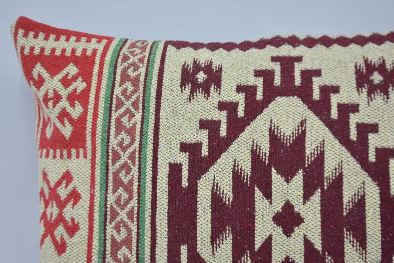 Vintage Pillow, Nomadic Cushion Case, 20x28 White Cushion Case, Chair Pillow Case, Kilim Pillow, Turkish Kilim Pillow, Pillow Case - 2
