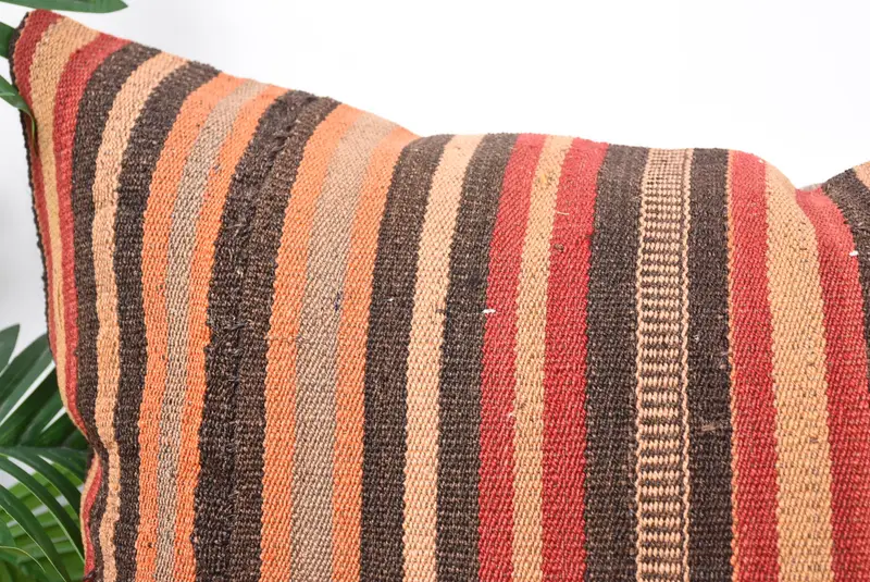 20x28 Brown Pillow Cover, Boho Pillow Sham Cover, Vintage Kilim Throw Pillow, Pillow, Handmade Kilim Cushion, Outdoor Bolster Cushion Case - 2