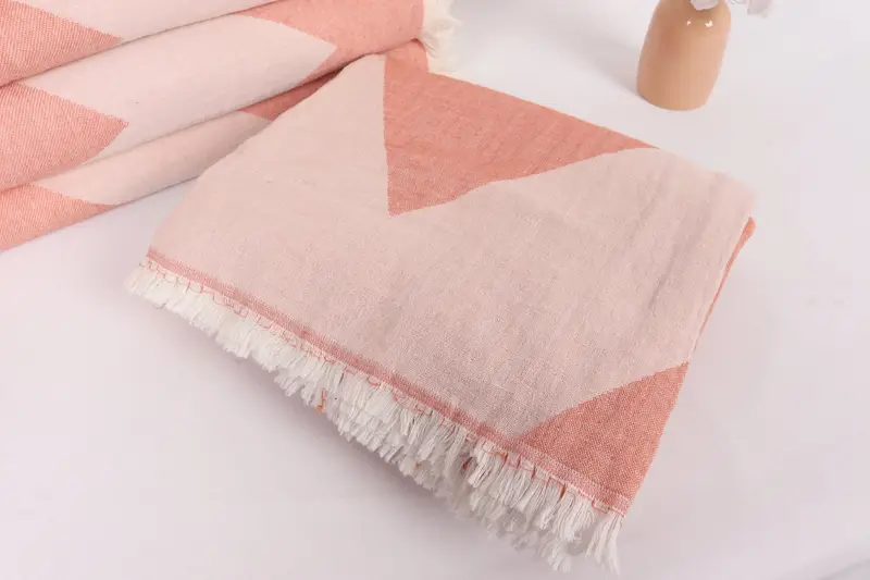 Throw Blankets for Couch, Turkish Bedcover, Woven Blanket, 84x76 Cotton Geometric Towel, Gift For Wedding Day, Throw Blanket, Personalized Gifts - 5