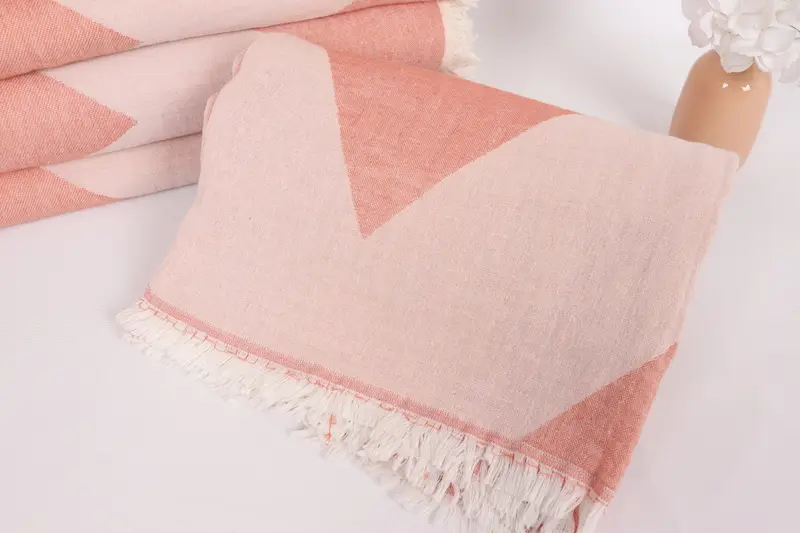Throw Blankets for Couch, Turkish Bedcover, Woven Blanket, 84x76 Cotton Geometric Towel, Gift For Wedding Day, Throw Blanket, Personalized Gifts - 4
