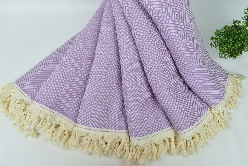 92x80 Cotton Diamond Towel, Throw Blanket, Custom Wedding Gifts, Gift For Wedding Day, Organic Throw, Bridal Shower Gift, Customized Throw Blankets - 4