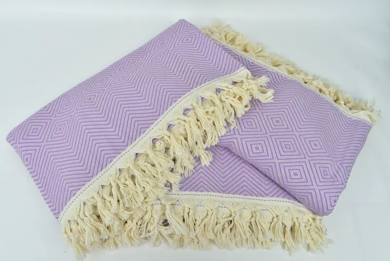 92x80 Cotton Diamond Towel, Throw Blanket, Custom Wedding Gifts, Gift For Wedding Day, Organic Throw, Bridal Shower Gift, Customized Throw Blankets - 6