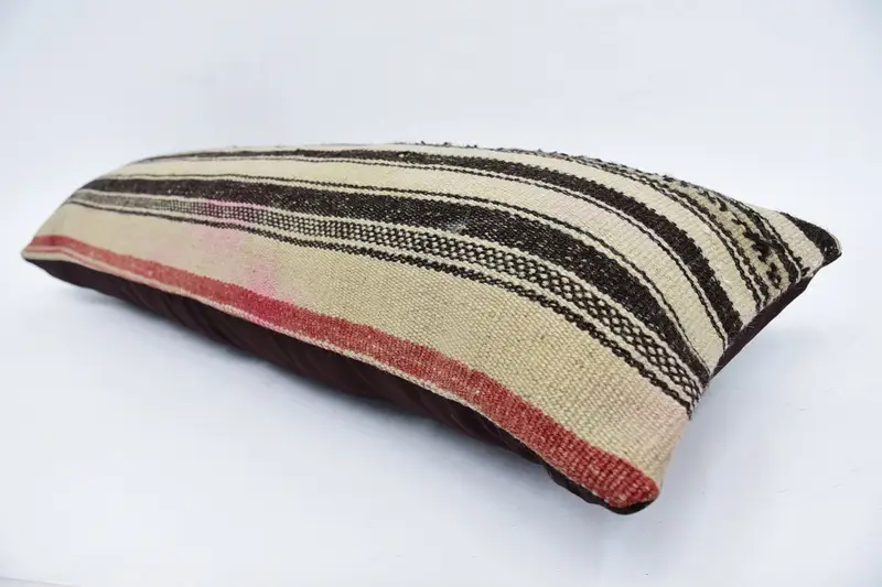 Garden Pillow, 12x36 Beige Pillow Case, Pillow Case, Kilim Cushion Sham, Kilim Pillow Cover, Car Pillow Cover, Home Decor Pillow - 5