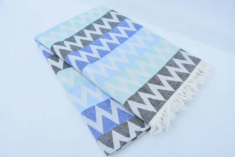 Wedding Gift Ideas, Spa Gift Towel, Gym Towel, Bath towel, 70x40 Cotton Zigzag Design Towel, Bachelor Bachelorette Party Favors, Housewarming Gift - 6