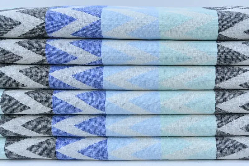 Wedding Gift Ideas, Spa Gift Towel, Gym Towel, Bath towel, 70x40 Cotton Zigzag Design Towel, Bachelor Bachelorette Party Favors, Housewarming Gift - 3