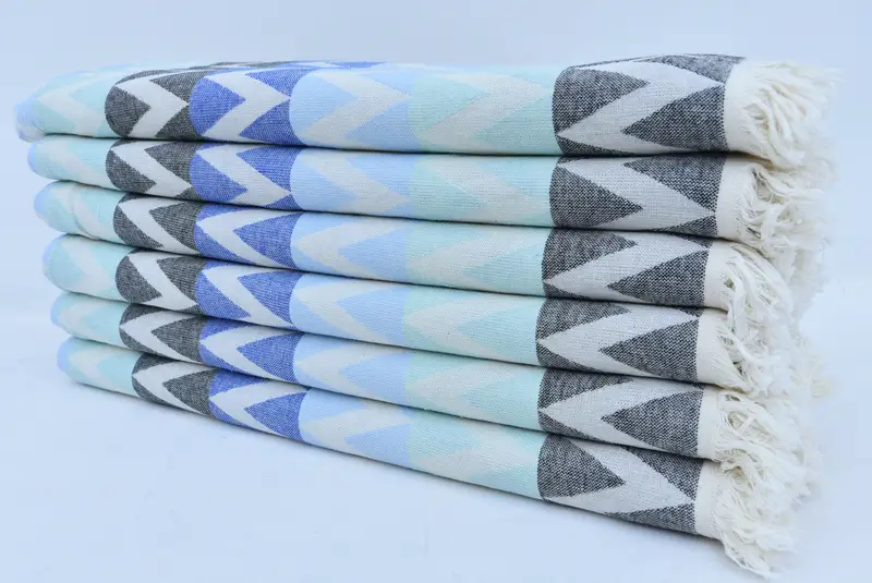 Wedding Gift Ideas, Spa Gift Towel, Gym Towel, Bath towel, 70x40 Cotton Zigzag Design Towel, Bachelor Bachelorette Party Favors, Housewarming Gift - 4
