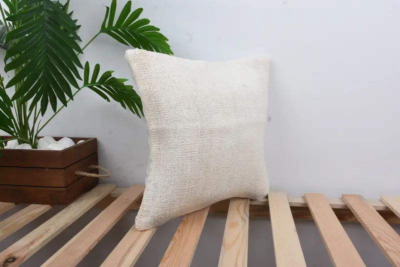 Ethnical Kilim Rug Pillow, Home Decor Pillow, Ethnic Pillow Cover Cushion, Cushion Case, 14x14 White Cushion, Sofa Pillow Cover, Vintage Pillow - 4