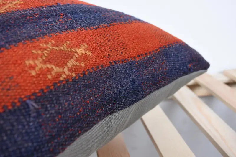 Ikat Pillow Cover, Cushion, Gift Pillow, Pillow for Sofa, 20x20 Orange Pillow Case, Vintage Kilim Pillow, Authentic Cushion Cover, Yoga Pillow Sham - 7
