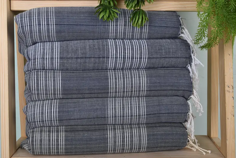 Personalized Wedding Gift, Sand-resistant towel, Embroidery Towels, Turkish towel, Best Friend Wedding Gift, 70x40 Cotton Striped Towel, Scarf Towel - 1