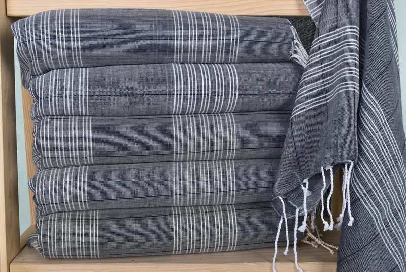 Personalized Wedding Gift, Sand-resistant towel, Embroidery Towels, Turkish towel, Best Friend Wedding Gift, 70x40 Cotton Striped Towel, Scarf Towel - 2