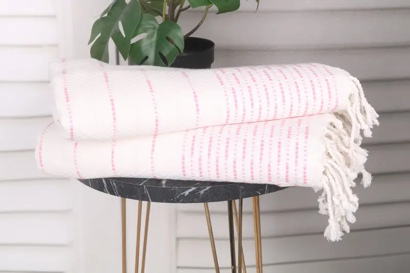 70x38 Cotton Striped Design Towel, Personalized Wedding Gift, Wedding Gift, Valentines Day Gift Idea, Custom Beach Towel, Bulk Order Towel - 3