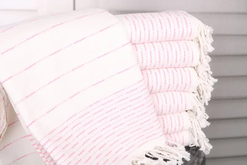 70x38 Cotton Striped Design Towel, Personalized Wedding Gift, Wedding Gift, Valentines Day Gift Idea, Custom Beach Towel, Bulk Order Towel - 1