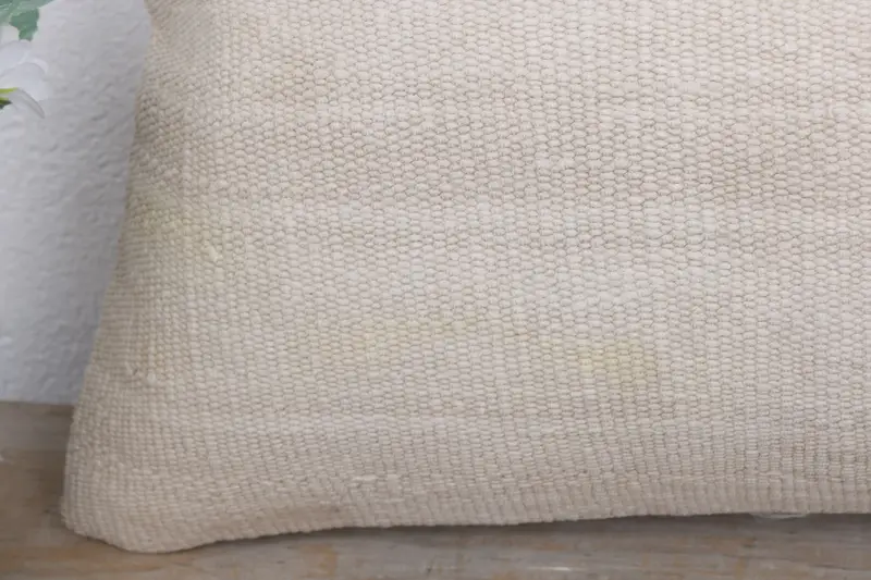 Turkish Kilim Pillow, Kilim Cushion Sham, Pillow Cover, Luxury Pillow, Pet Pillow Sham, Boho Pillow Sham Cover, 12x20 White Cushion Cover - 3