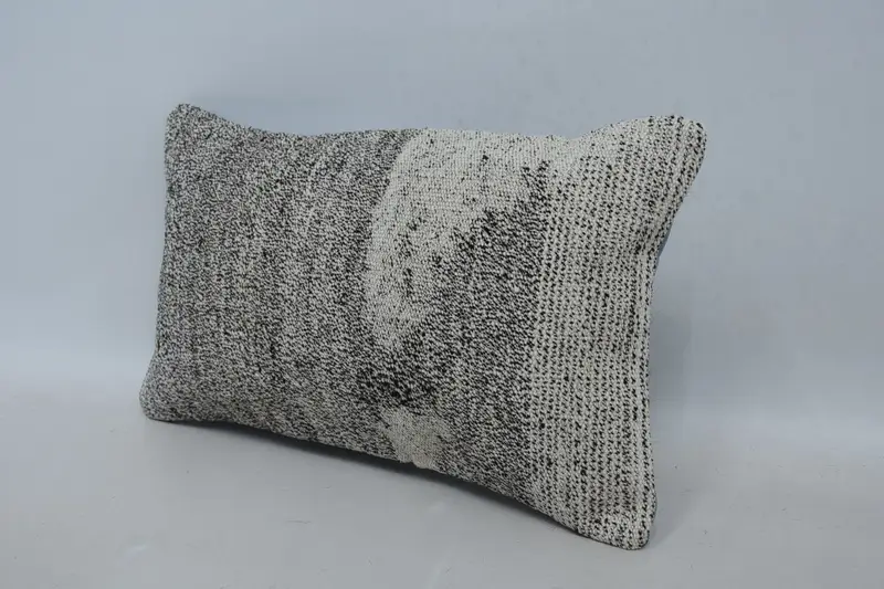 Handmade Kilim Cushion, Throw Kilim Pillow, Cushion, Customized Pillow Cover, 12x20 Brown Pillow Case, Vintage Kilim Throw Pillow - 4