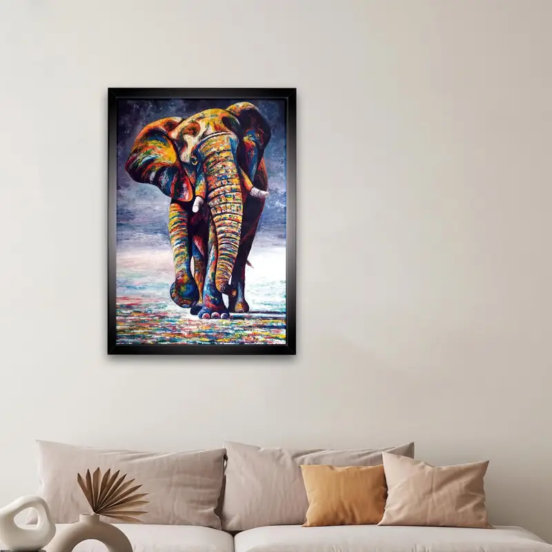 Elegant bedrucktes Glas: Trendiges afrikanisches Elefanten-Design