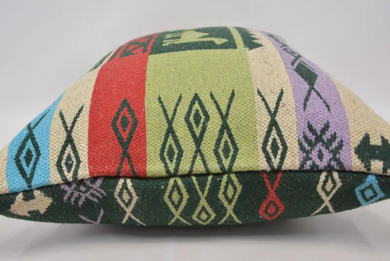 Pastel Cushion Cover, Vintage Pillow, Pillow, Retro Pillow Case, Interior Designer Pillow, Kilim Pillow, 20x28 Green Cushion Case - 5