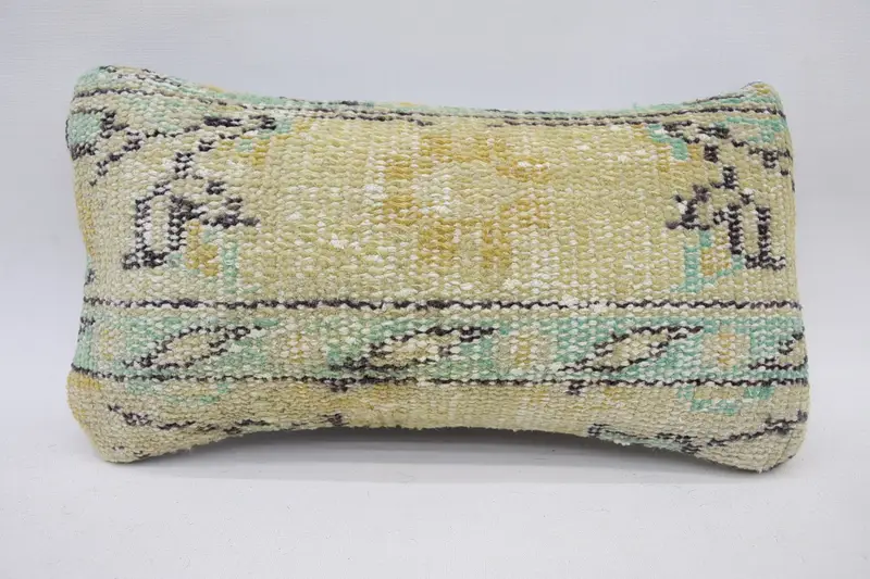 Home Decor Pillow, Kilim Cushion Sham, Kilim Rug Pillow Cover, Interior Designer Pillow, 8x16 Beige Pillow Cover, Pillow Cover - 1