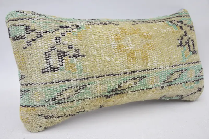 Home Decor Pillow, Kilim Cushion Sham, Kilim Rug Pillow Cover, Interior Designer Pillow, 8x16 Beige Pillow Cover, Pillow Cover - 2